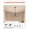 6-Light Black Modern Chandelier Adjustable Height 19–60” Metal Vintage Ceiling Light Fixture E12 Bulb Compatible